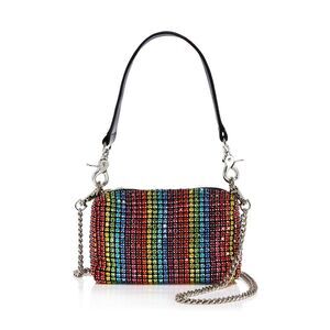 BRUCEGLEN Women's Rainbow Embellished Nylon Top 13In Single Strap Crossbody